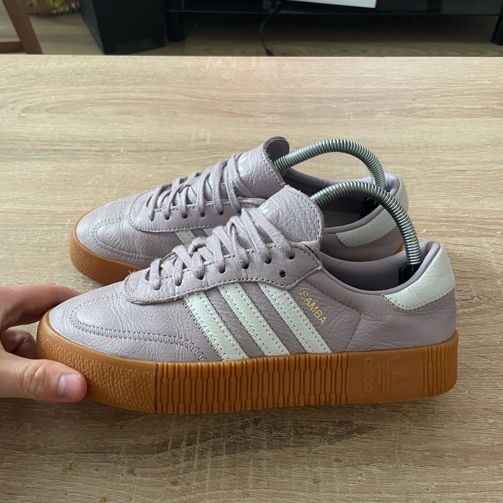 Adidas samba uk 6 purple and gum - Picture 1 of 6